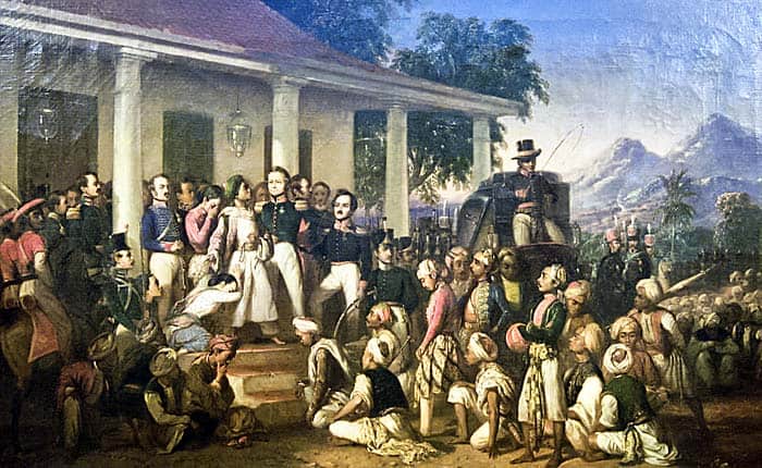 Raden Saleh, The Arrest of Diponegoro (1857) Source: Asienreisender