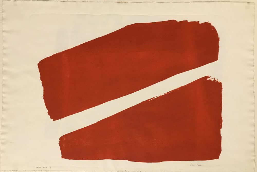 Split Red, 1960. Image credit: Estate of Kim Lim