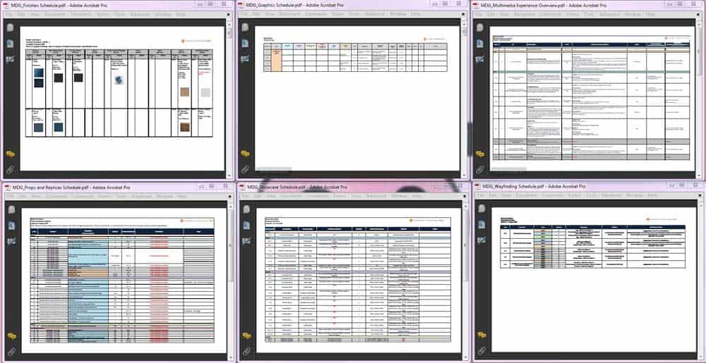 Example of Spreadsheets for Museum Design