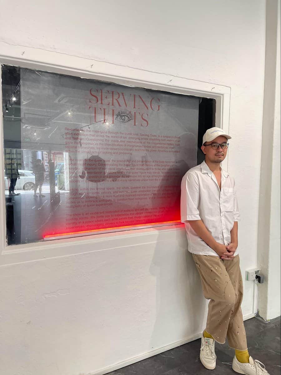 Curator Dylan Chan at Serving Thots at UltraSuperNew Gallery