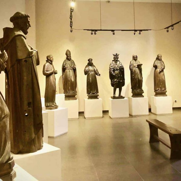 Statues of saints and friars