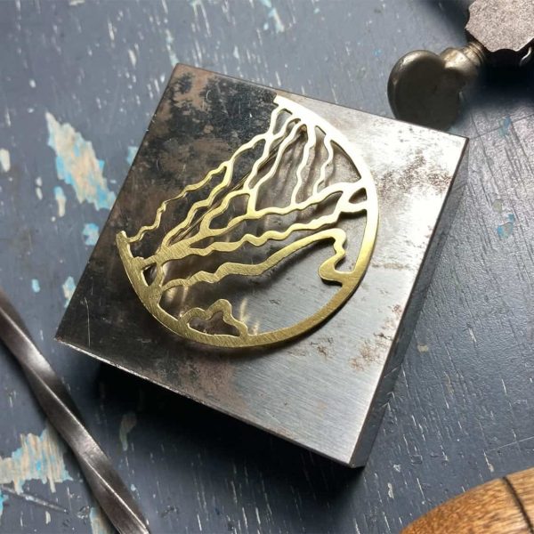 Justin Lin’s Fields work miniaturised into a brooch, handcrafted by Jenny. - The Art Of Crafting Metal Jewellery